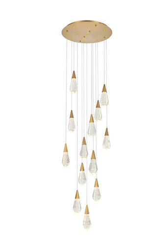 Amora LED Pendant Satin Gold