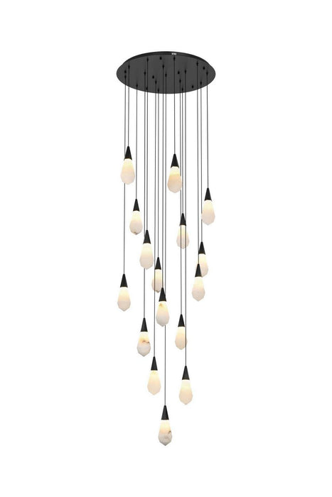 Elegant Lighting - 1013D28BK-22ST - LED Pendant - Amora - Black