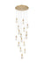 Elegant Lighting - 1013D28SG-02CR - LED Pendant - Amora - Satin Gold