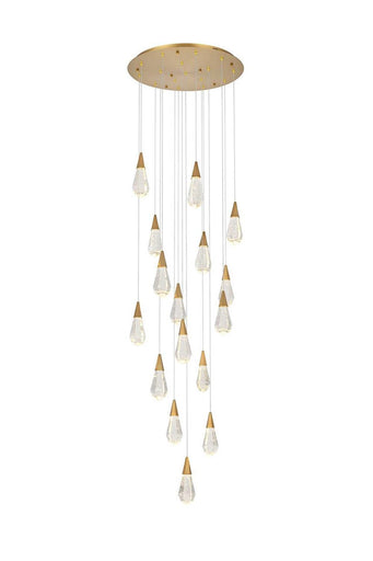 Amora LED Pendant Satin Gold