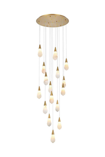 Amora LED Pendant Satin Gold