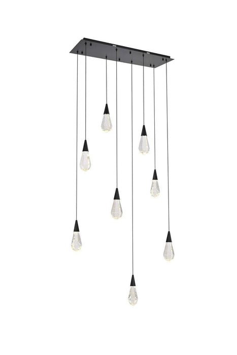 Elegant Lighting - 1013D36BK-02CR - LED Pendant - Amora - Black