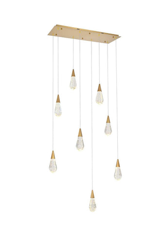 Amora LED Pendant Satin Gold