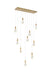 Elegant Lighting - 1013D42SG-02CR - LED Pendant - Amora - Satin Gold
