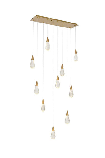 Amora LED Pendant Satin Gold
