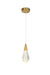 Elegant Lighting - 1013D5SG-02CR - LED Pendant - Amora - Satin Gold