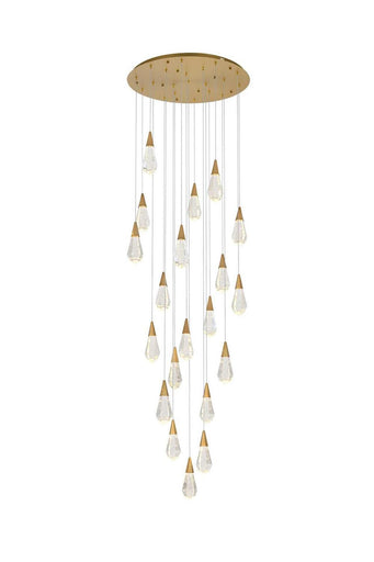 Amora LED Chandelier Satin Gold
