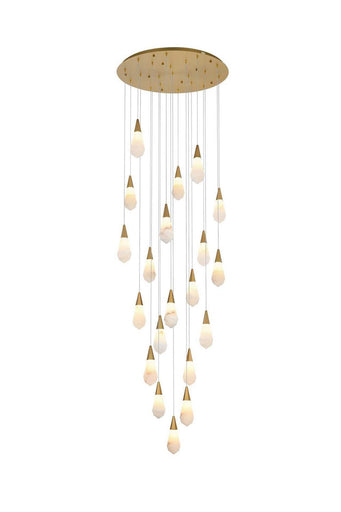 Amora LED Chandelier Satin Gold
