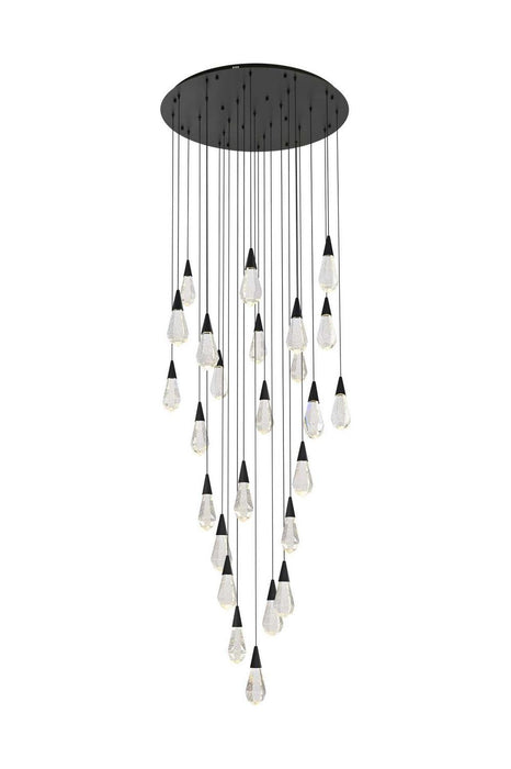 Elegant Lighting - 1013G36BK-02CR - LED Chandelier - Amora - Black