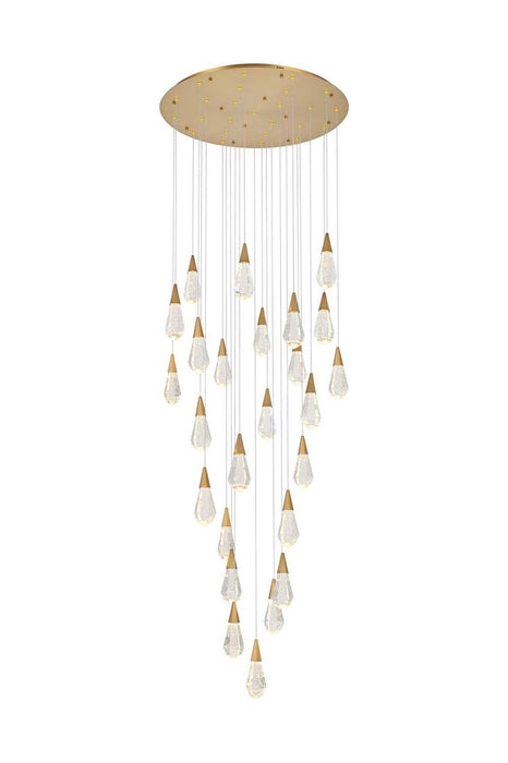 Elegant Lighting - 1013G36SG-02CR - LED Chandelier - Amora - Satin Gold