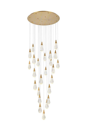Amora LED Chandelier Satin Gold
