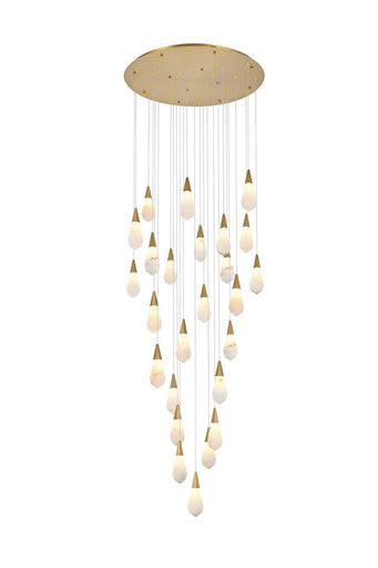 Amora LED Chandelier Satin Gold