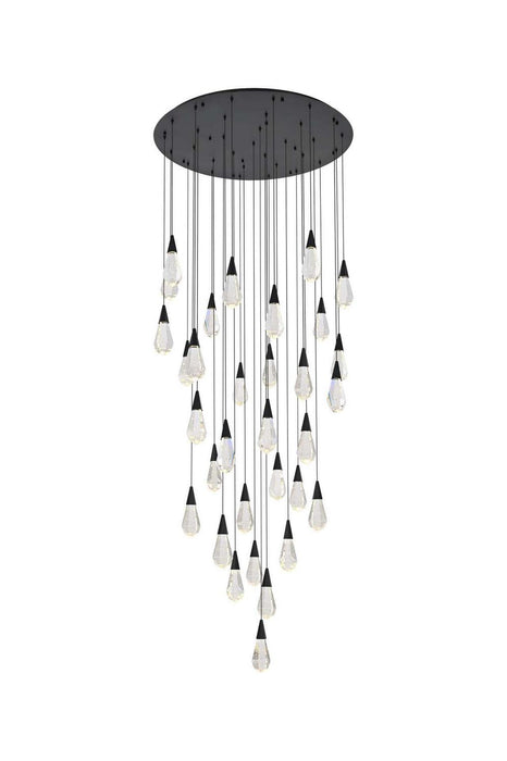 Elegant Lighting - 1013G42BK-02CR - LED Chandelier - Amora - Black