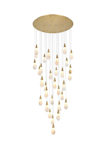 Amora LED Chandelier Satin Gold