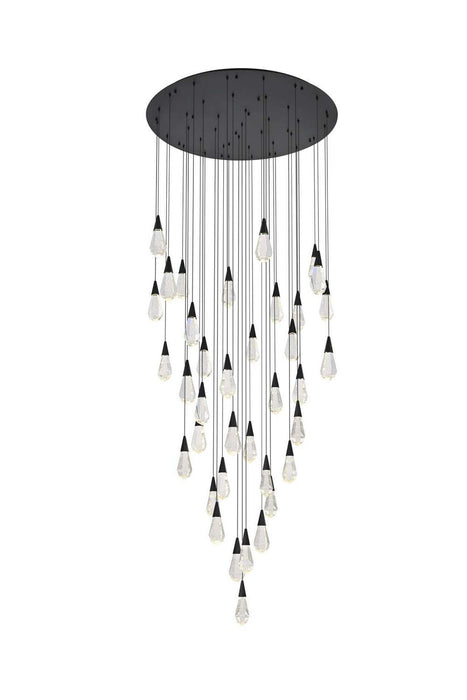 Elegant Lighting - 1013G48BK-02CR - LED Chandelier - Amora - Black