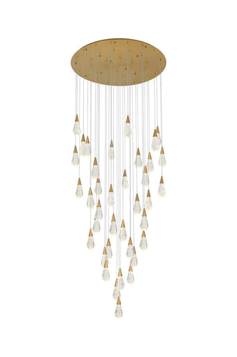 Amora LED Chandelier Satin Gold