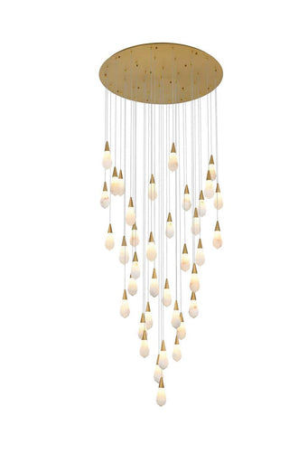 Amora LED Chandelier Satin Gold