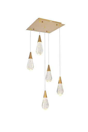 Amora LED Pendant Satin Gold