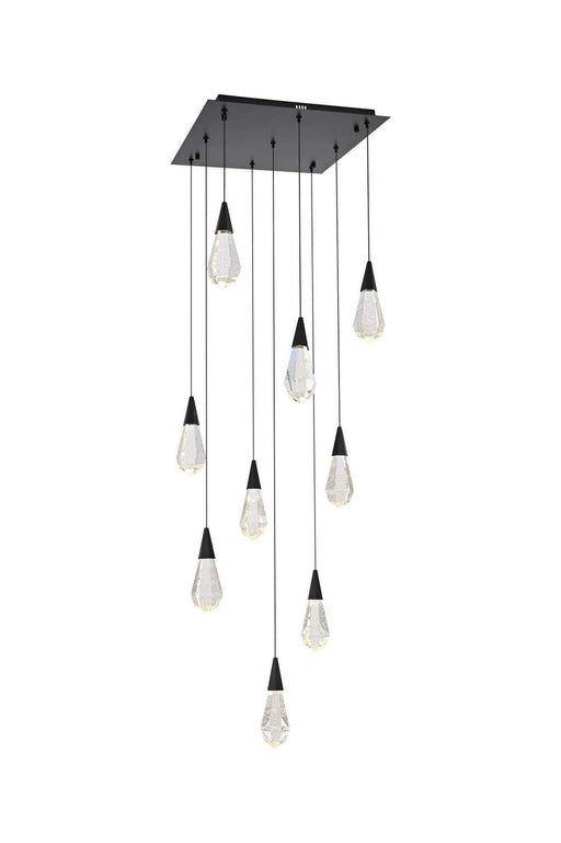 Elegant Lighting - 1013S20BK-02CR - LED Pendant - Amora - Black