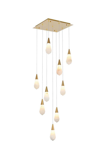 Amora LED Pendant Satin Gold