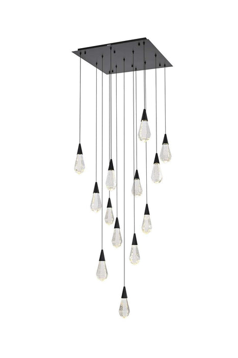 Elegant Lighting - 1013S26BK-02CR - LED Pendant - Amora - Black