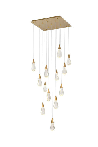Amora LED Pendant Satin Gold