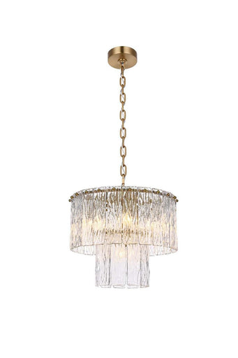 Georgina Six Light Chandelier Satin Gold