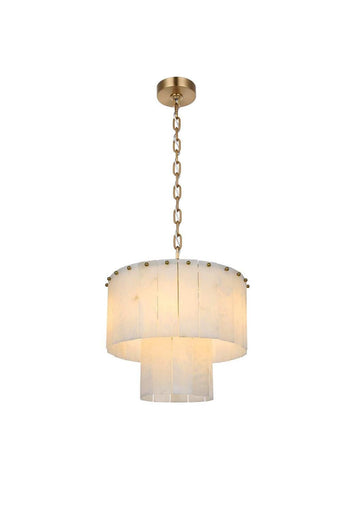 Georgina Six Light Chandelier Satin Gold