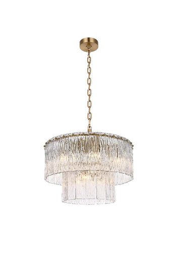 Georgina Nine Light Chandelier Satin Gold