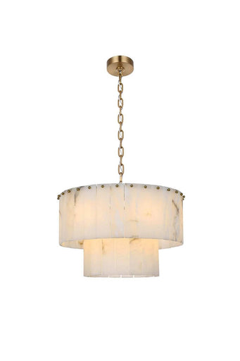 Georgina Nine Light Chandelier Satin Gold