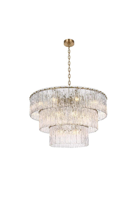 Elegant Lighting - 1015D32L3SG-03GL - 22 Light Chandelier - Georgina - Satin Gold