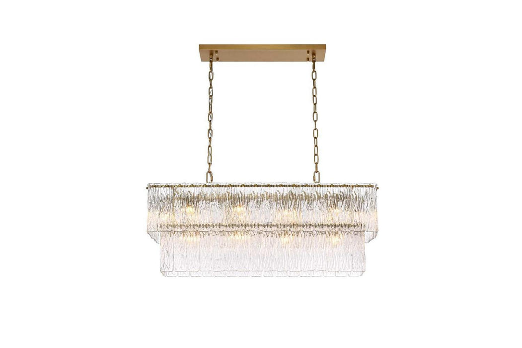 Elegant Lighting - 1015D36SG-03GL - 14 Light Chandelier - Georgina - Satin Gold