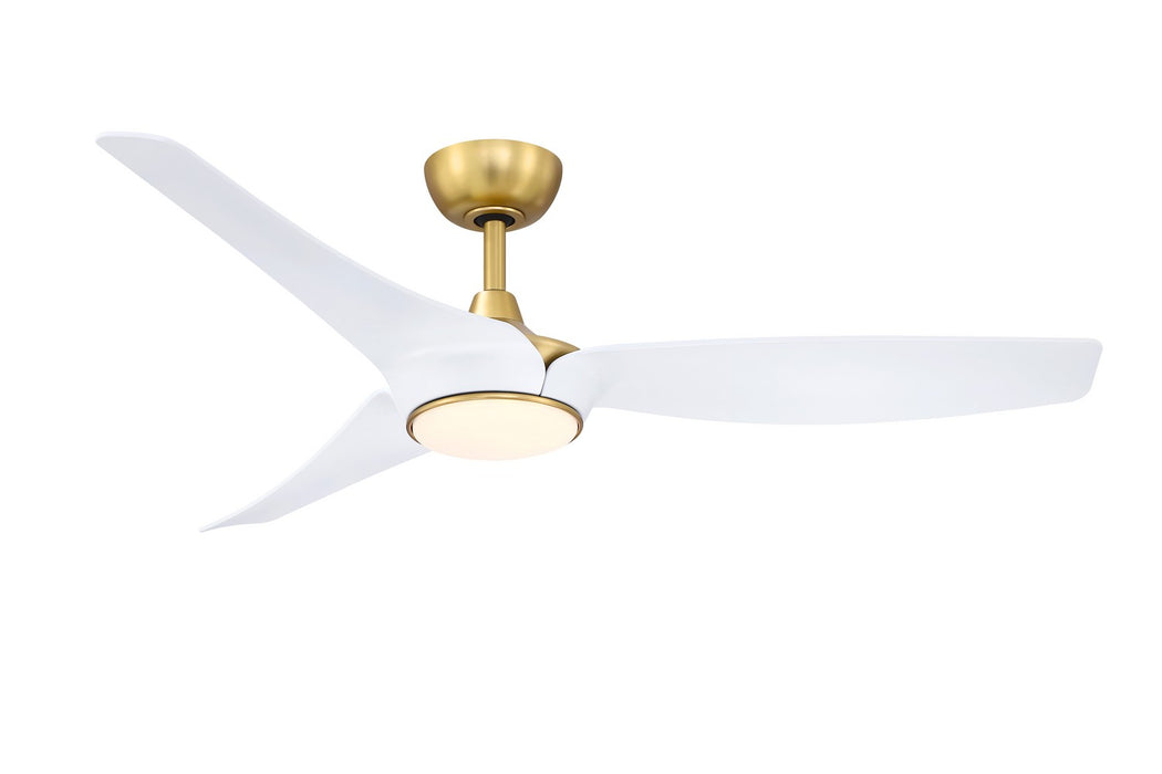 Fanimation - FPD6656BSMW - 56" Ceiling Fan - Lizza - Brushed Satin Brass
