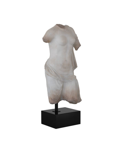 Cyprus Torso on Metal Stand Antique Off-White / Black