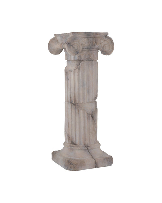 Currey and Company - 1200-1087 - Pillar with Capital - Phoenician - Antique Reddish Brown
