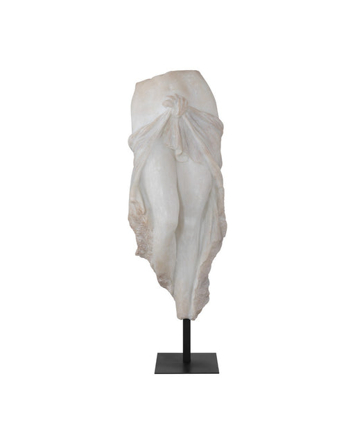 Currey and Company - 1200-1090 - Fragment on Metal Stand - Ishtar - Antique Off-White / Black