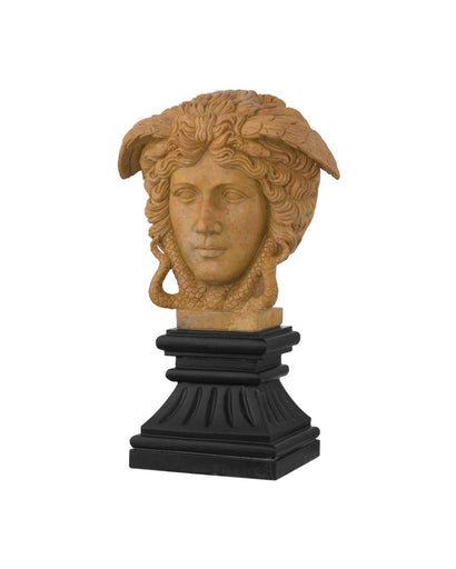 Hypnos Head on Metal Plinth Light Coral / Black