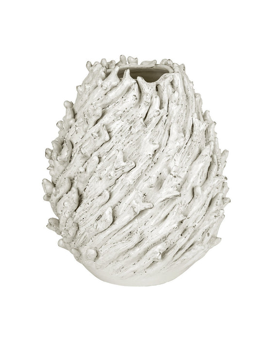 Currey and Company - 1200-1108 - Vase - Seadrift - White