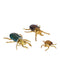 Currey and Company - 1200-1118 - Colony Set of 3 - Beetle - Polished Brass / Natural