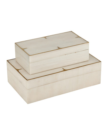 Orin Box Set of 2 Ivory / Brushed Brass