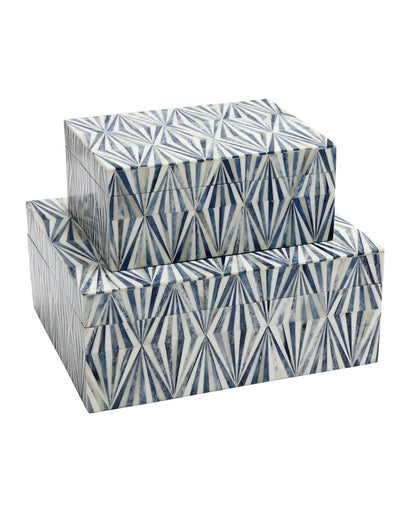 Colter Box Set of 2 Blue / Natural White