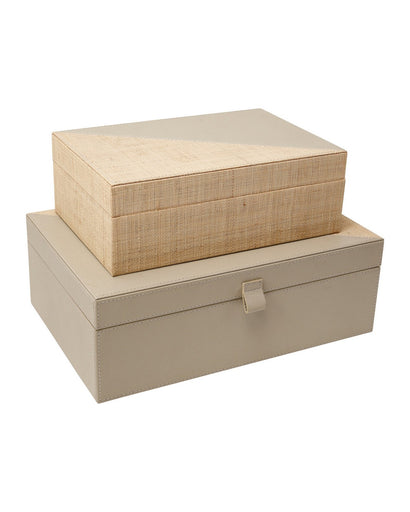 Evren Box Set of 2 Gray / Natural