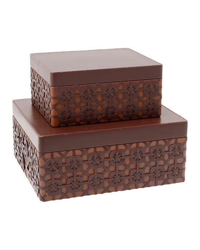 Brayden Box Set of 2 Brown