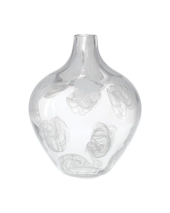 Currey and Company - 1200-1153 - Vase - Aetheria - Clear / White