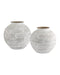 Currey and Company - 1200-1158 - Vase Set of 2 - Tussock - White