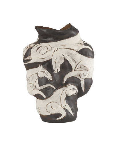 Galliard Vase White / Brown