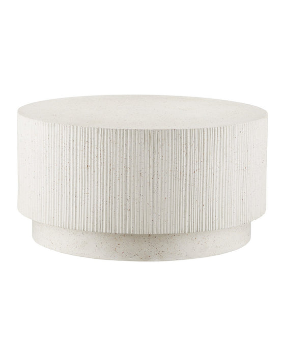 Currey and Company - 2000-0053 - Cocktail Table - Ridge - Ivory Terrazzo