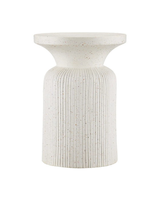 Currey and Company - 2000-0054 - Accent Table - Ridge - Ivory Terrazzo