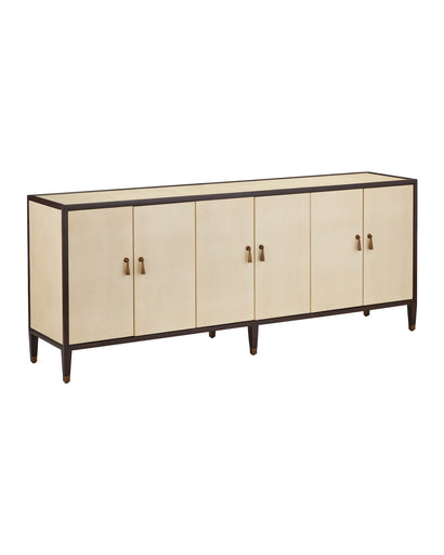 Evie Credenza Ivory / Dark Walnut / Brass