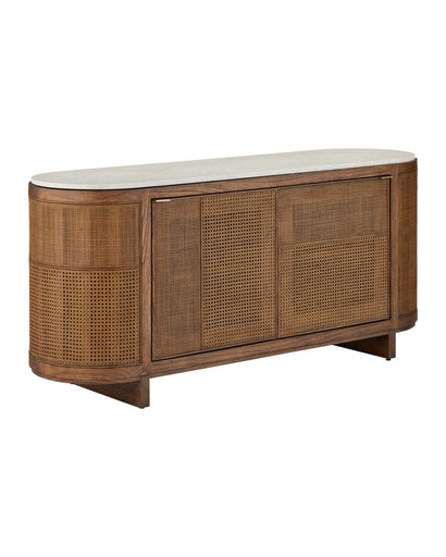 Virtuosity Credenza Brushed Driftwood / Natural / Brass